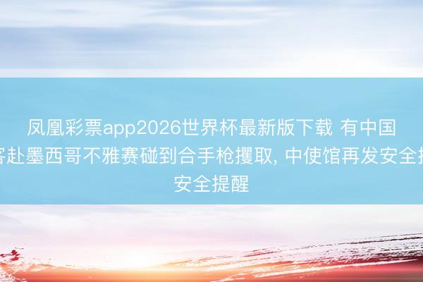 凤凰彩票app2026世界杯最新版下载 有中国游客赴墨西哥不雅赛碰到合手枪攫取， 中使馆再发安全提醒