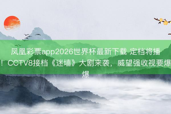 凤凰彩票app2026世界杯最新下载 定档将播！CCTV8接档《迷墙》大剧来袭，威望强收视要爆