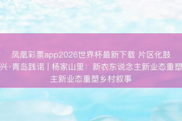 凤凰彩票app2026世界杯最新下载 片区化鼓励乡村振兴·青岛践诺 | 杨家山里：新农东说念主新业态重塑乡村叙事